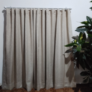 Cortina Blackout na Prega de Ilhós no Deslizante – Coleção Rústico