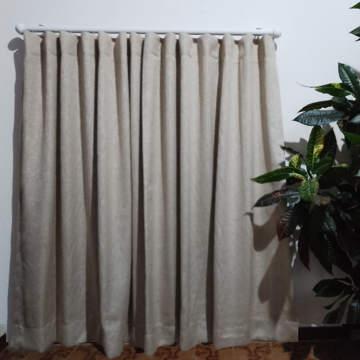 Cortina Blackout na Prega de Ilhós no Deslizante – Coleção Rústico