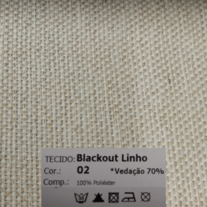 Cortina Blackout na Prega de Ilhós no Deslizante – Coleção Linho - "02", "2x1,9m"