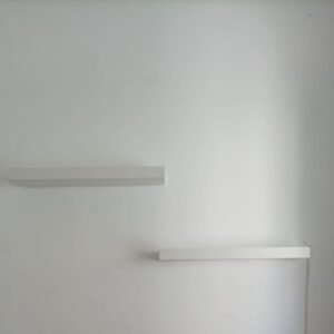 Prateleira de Madeira MDF Branca com Suporte Invisível